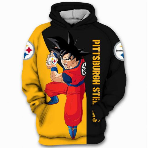 Pittsburgh Steelers Goku Dragon Ball Z 3D All Over Print Hoodie, Zip Hoodie