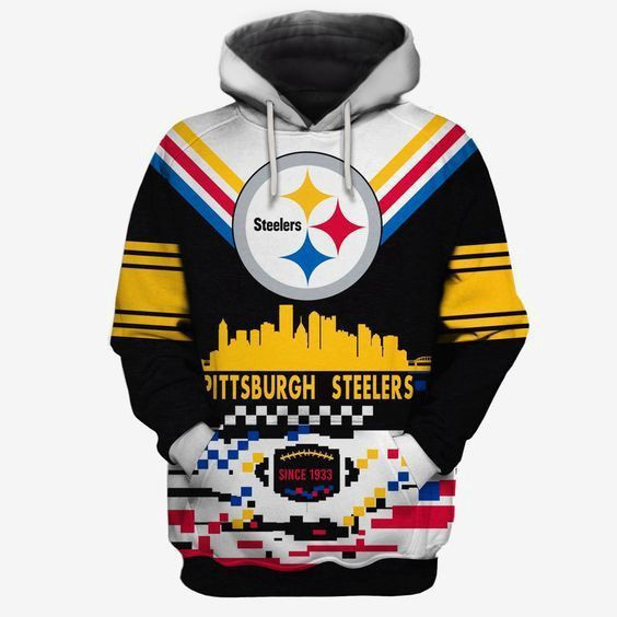 Pittsburgh Steelers Ncaa Football Colorful 3D All Over Print Hoodie, Zip Hoodie
