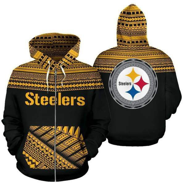 Pittsburgh Steelers Ncaa Football Maori Tattoo 3D All Over Print Hoodie, Zip Hoodie