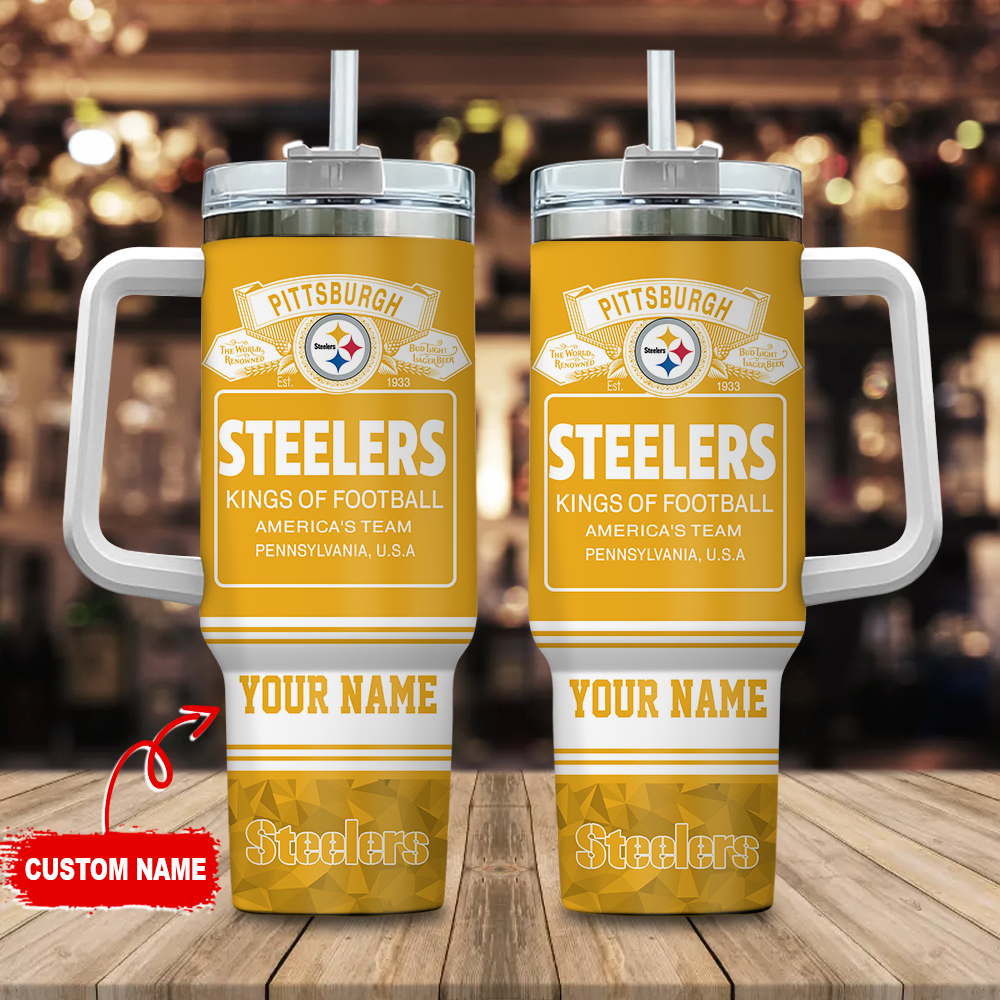 Pittsburgh Steelers NFL Bud Light Custom Stanley Cup 40 oz 30 oz Tumbler With HandleTVC2301109