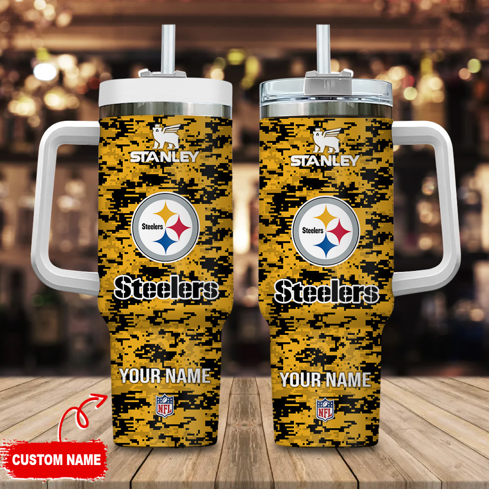 Pittsburgh Steelers NFL Camouflage Custom Stanley Cup 40 oz 30 oz Tumbler With HandleTVC2301110