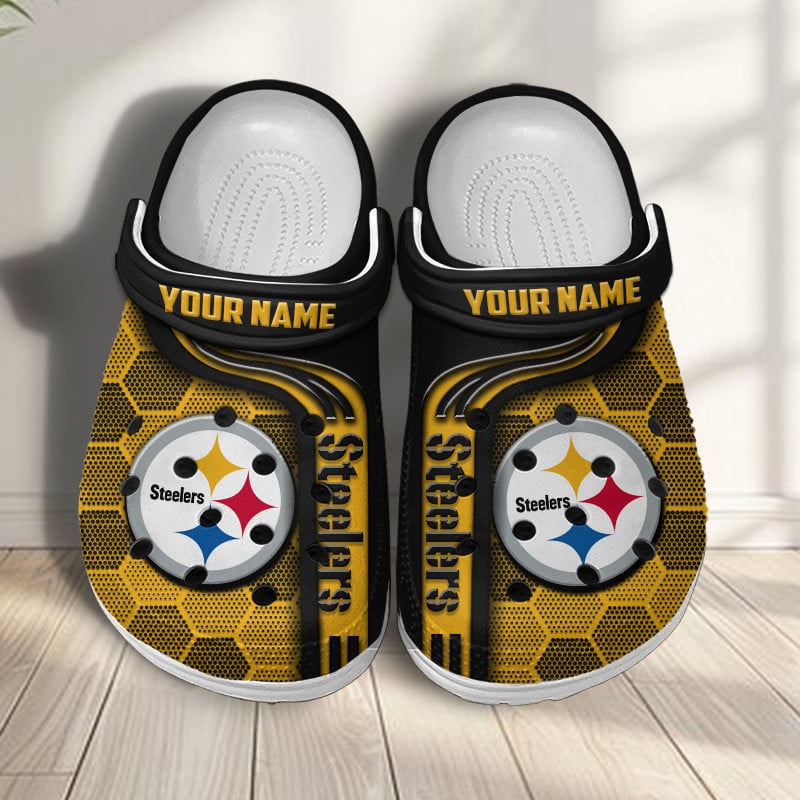 Pittsburgh Steelers NFL Crocs Crocband Clogs Shoes Comfortable For Men Women and Kids
