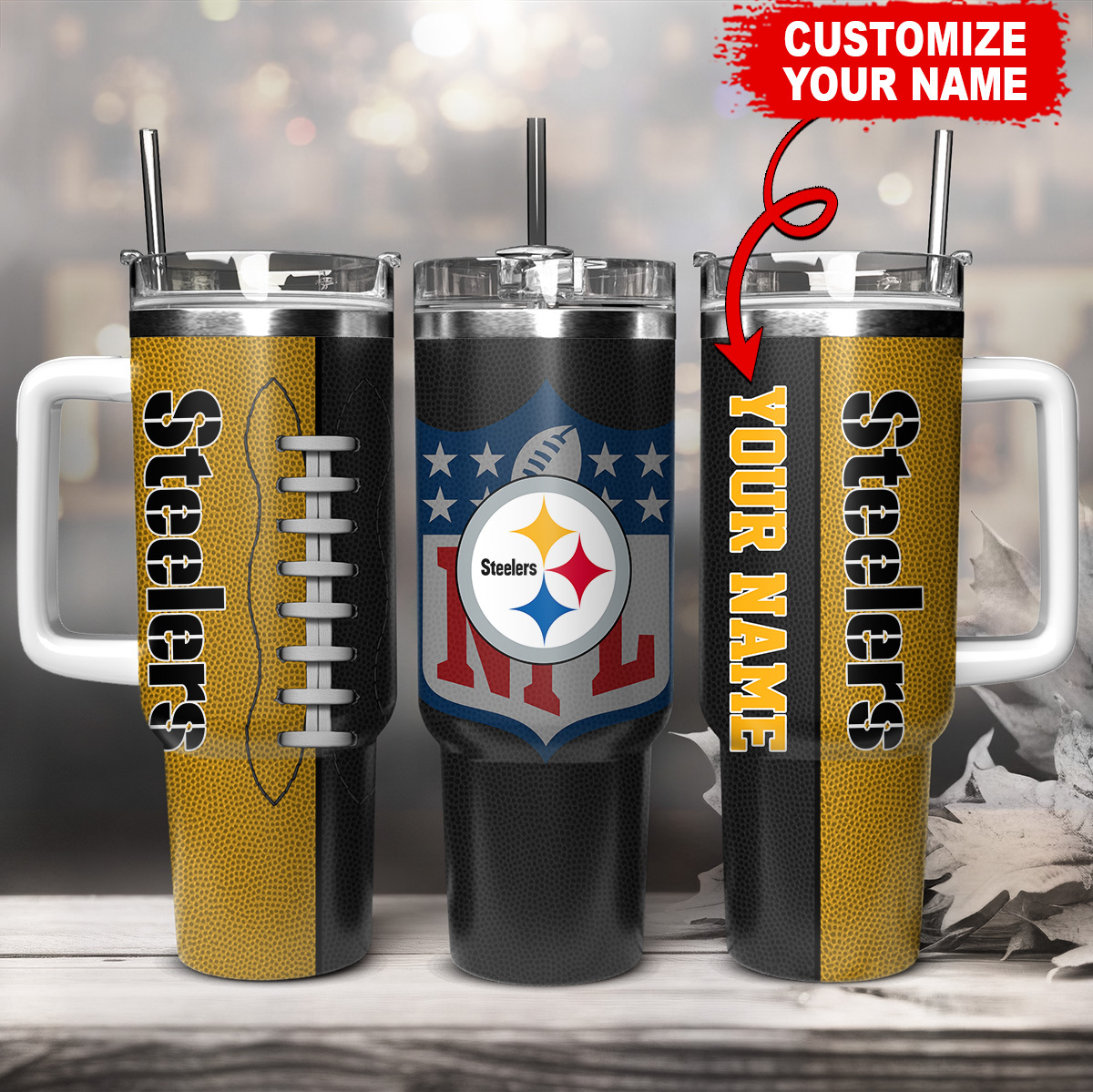 Pittsburgh Steelers NFL Custom Stanley Cup 40 oz 30 oz Tumbler With HandleTVC230143