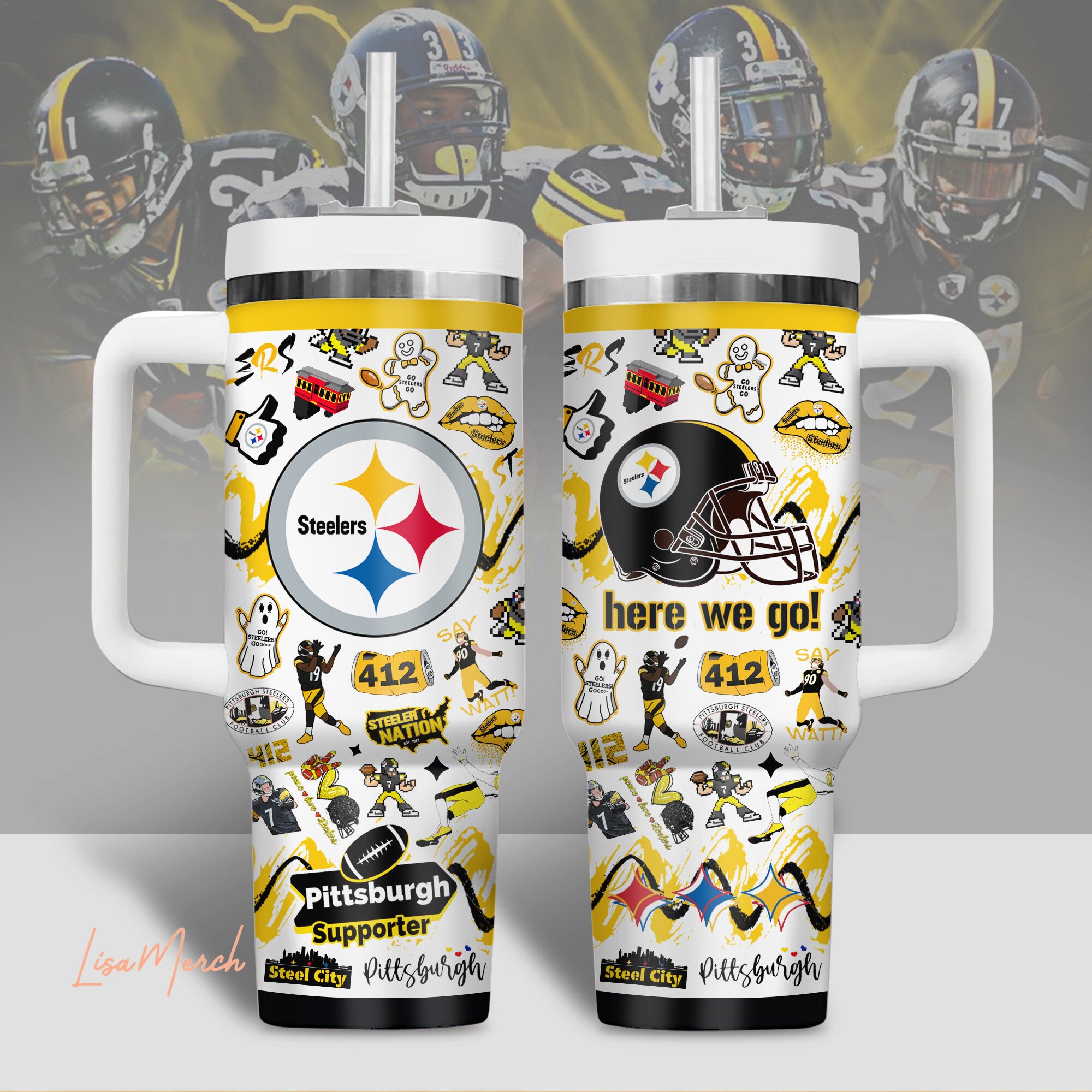 Pittsburgh Steelers NFL Custom Stanley Cup 40 oz 30 oz Tumbler With HandleTVC2301509