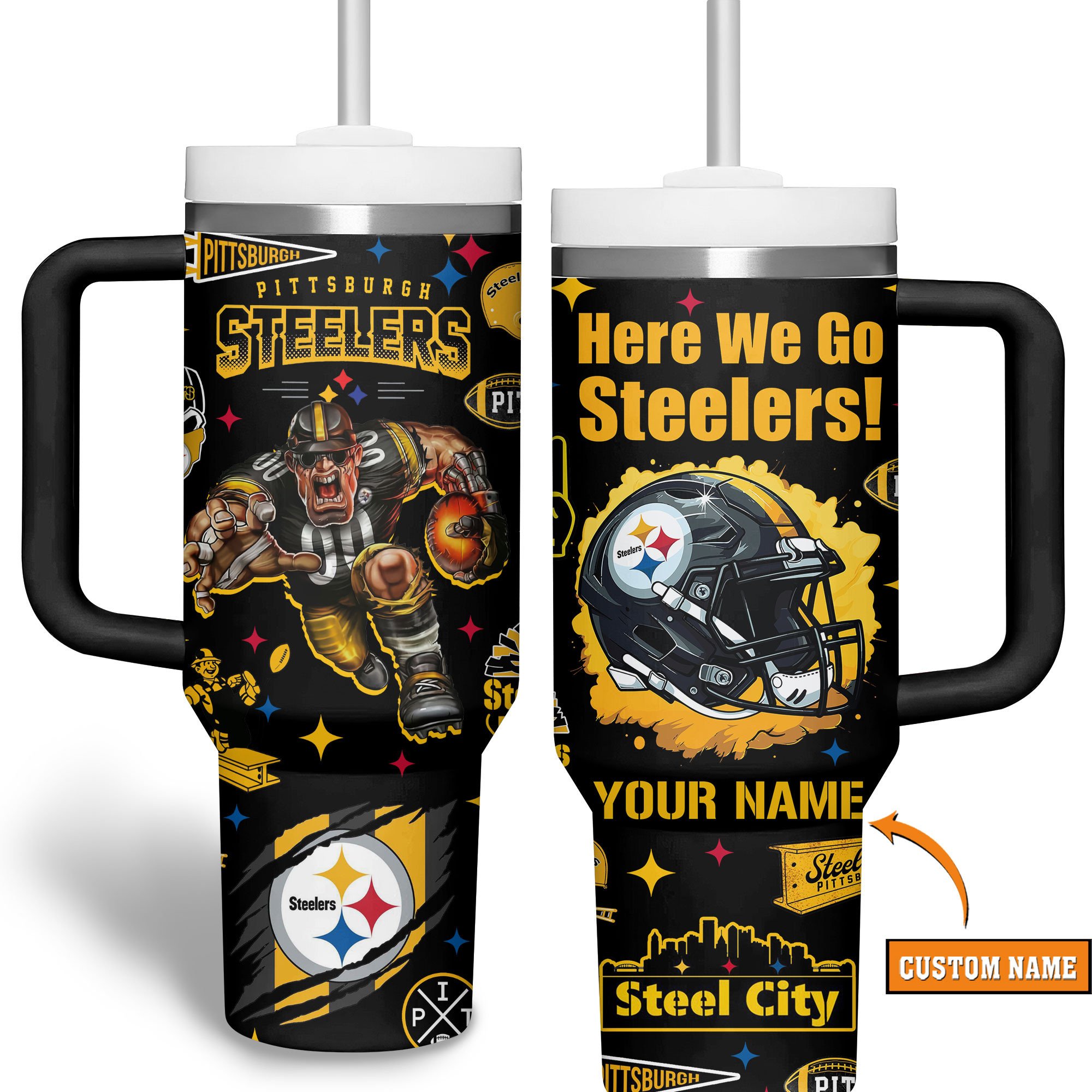Pittsburgh Steelers NFL Custom Stanley Cup 40 oz 30 oz Tumbler With HandleTVC2301510