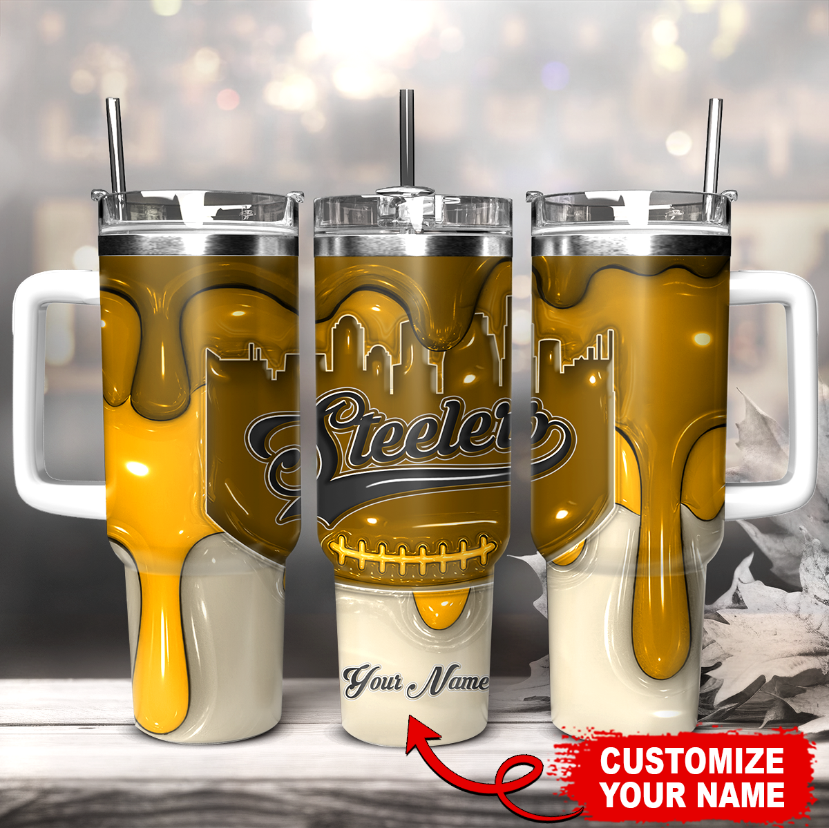 Pittsburgh Steelers NFL Custom Stanley Cup 40 oz 30 oz Tumbler With HandleTVC230152