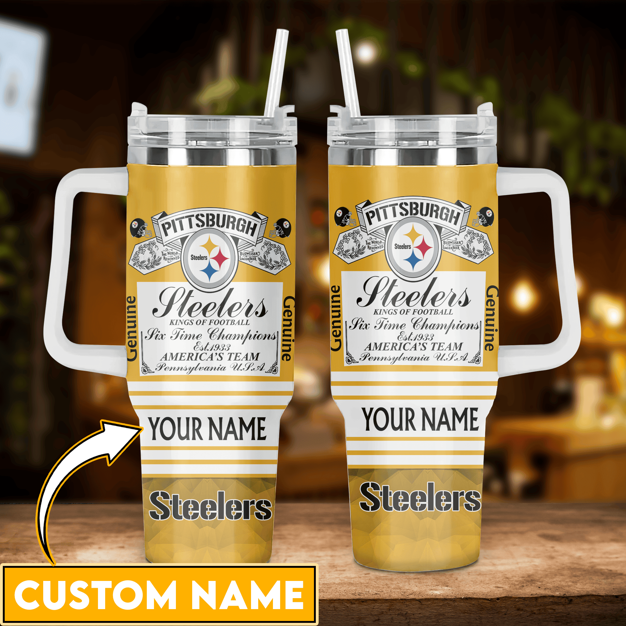 Pittsburgh Steelers NFL Custom Stanley Cup 40 oz 30 oz Tumbler With HandleTVC2301529