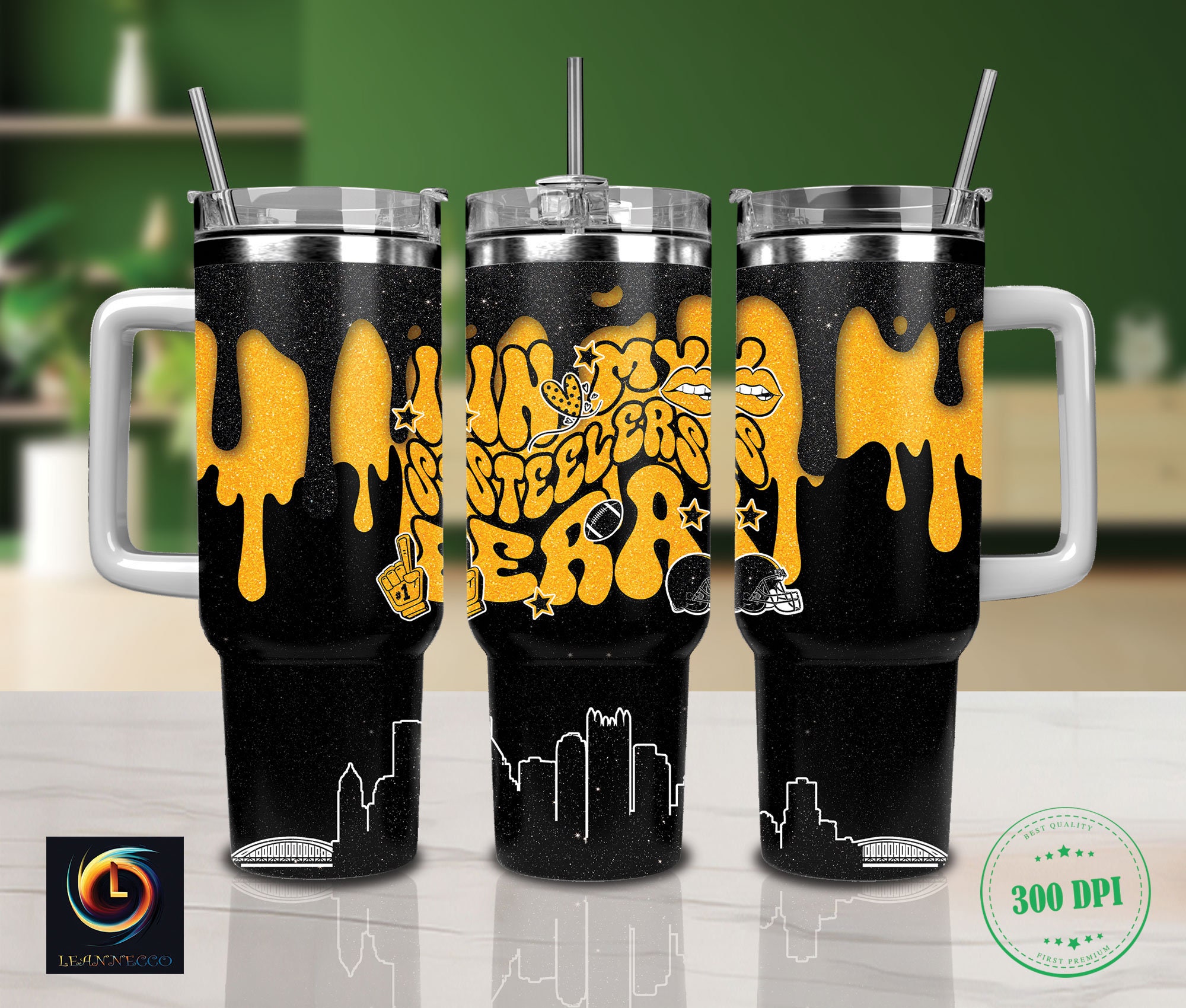 Pittsburgh Steelers NFL Glitter Custom Stanley Cup 40 oz 30 oz Tumbler With HandleTVC2301988