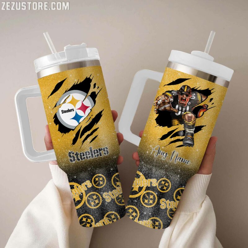 Pittsburgh Steelers NFL Glitter Custom Stanley Cup 40 oz 30 oz Tumbler With HandleTVC230199