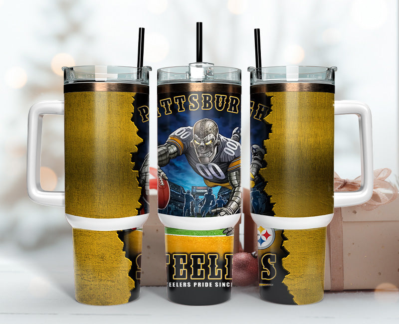 Pittsburgh Steelers NFL Mascot Custom Stanley Cup 40 oz 30 oz Tumbler With HandleTVC2301145