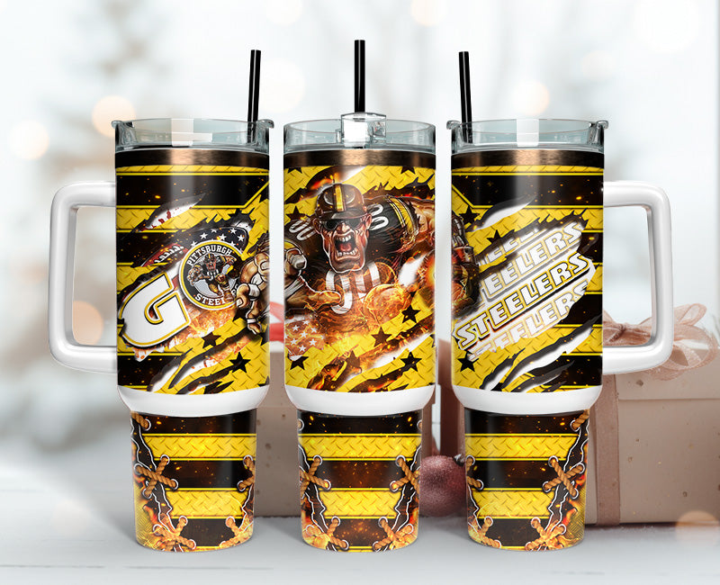 Pittsburgh Steelers NFL Mascot Custom Stanley Cup 40 oz 30 oz Tumbler With HandleTVC2301148