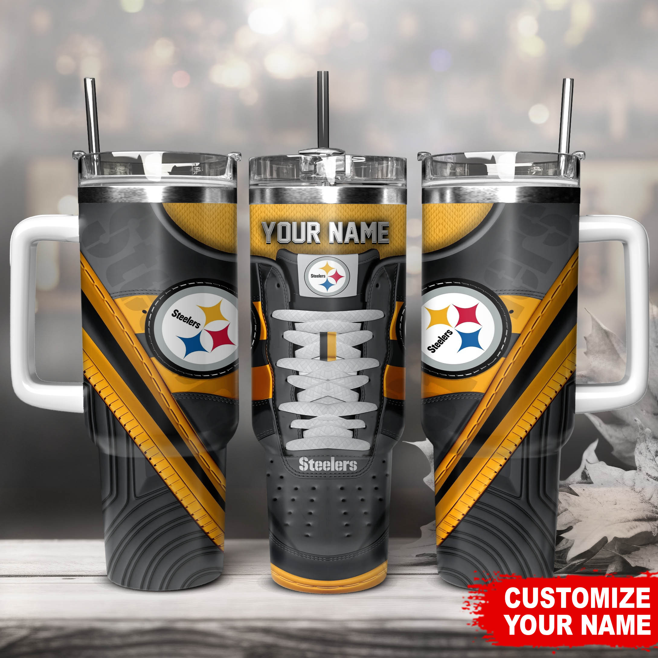 Pittsburgh Steelers NFL Sneaker Custom Stanley Cup 40 oz 30 oz Tumbler With HandleTVC230129