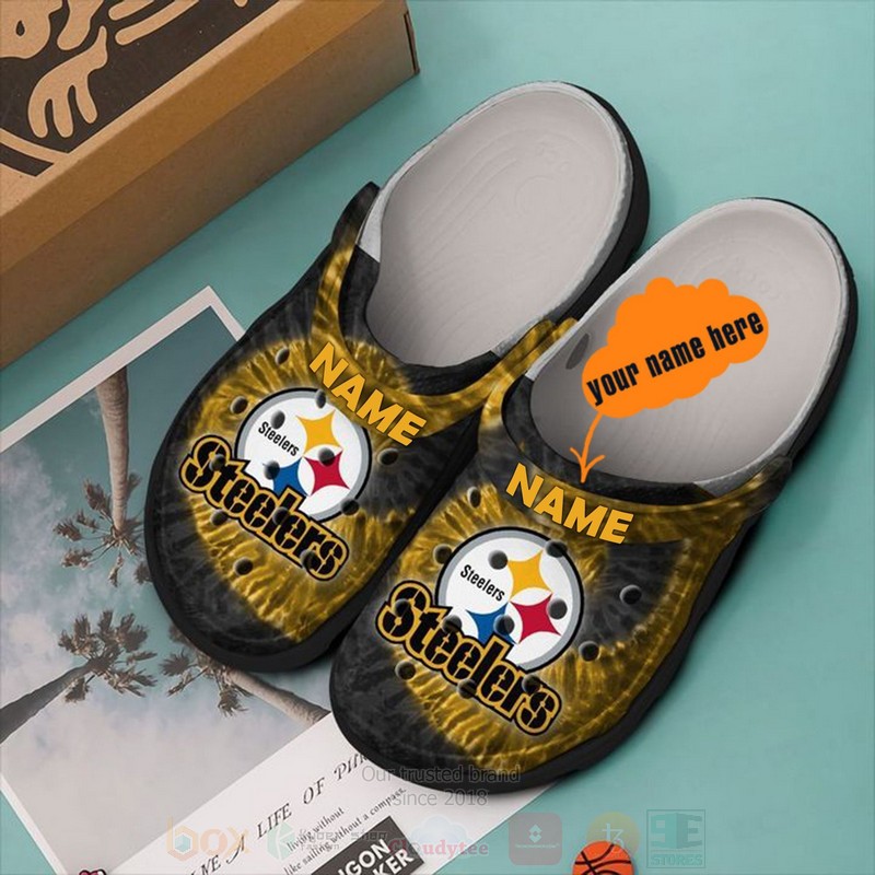Pittsburgh Steelers NFL Sport Crocs Crocband Clogs Shoes Comfortable For Men Women and Kids
