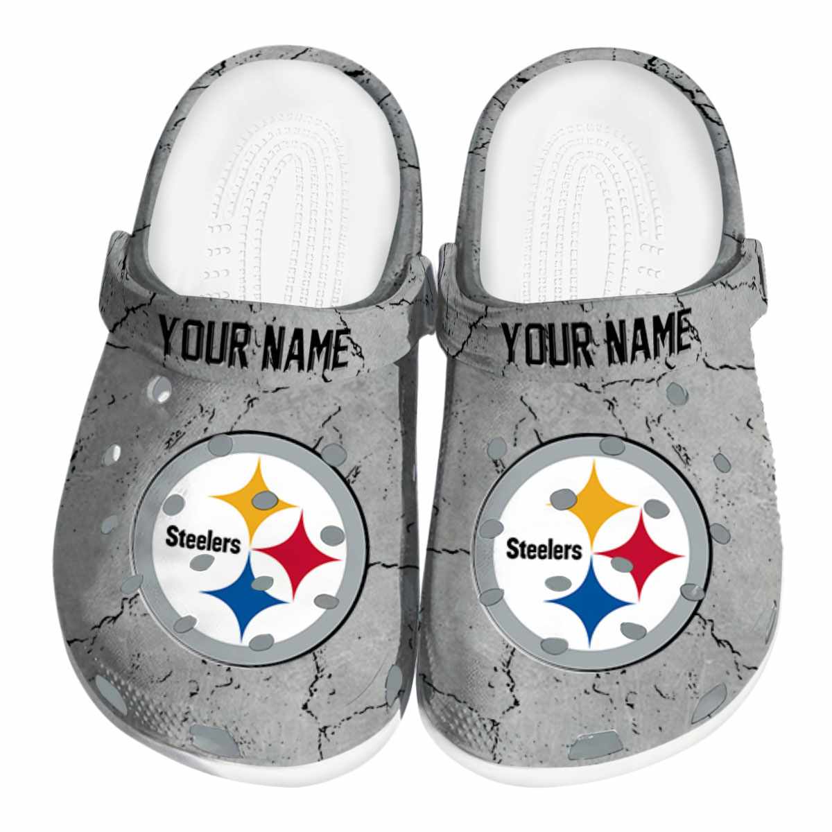Pittsburgh Steelers NFL Sport Crocs Crocband Clogs Shoes Comfortable For Men Women and Kids