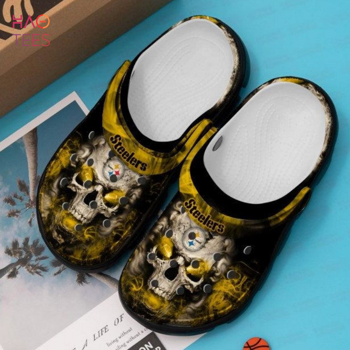 Pittsburgh Steelers NFL Sport Crocs Crocband Clogs Shoes Comfortable For Men Women and Kids