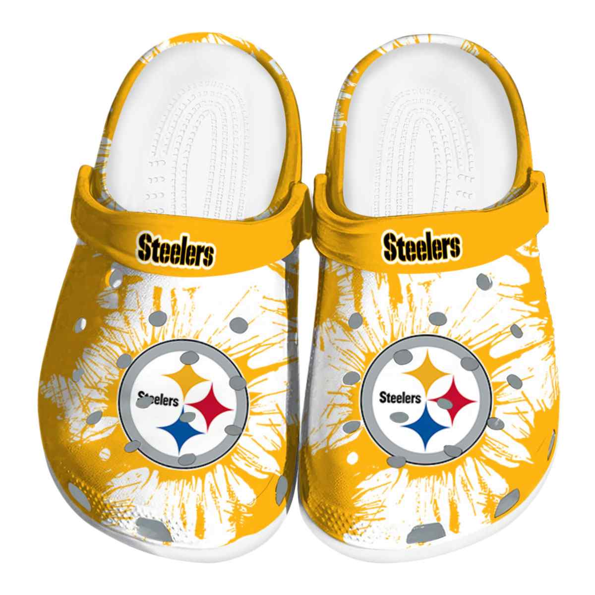 Pittsburgh Steelers NFL Sport Crocs Crocband Clogs Shoes Comfortable For Men Women and Kids