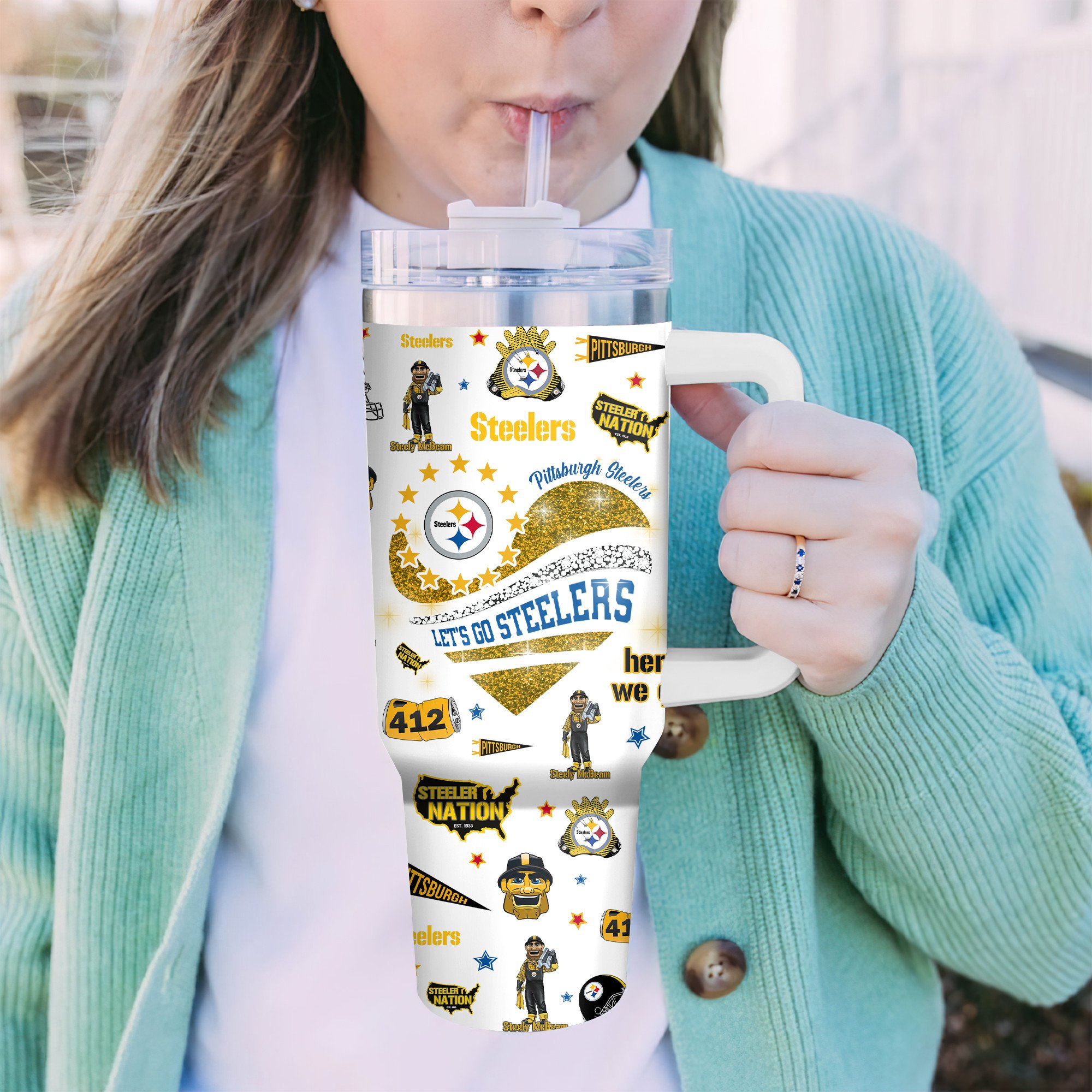 Pittsburgh Steelers NFL Sports Custom Stanley Cup 40 oz 30 oz Tumbler With HandleTVC2301311 - Image 3