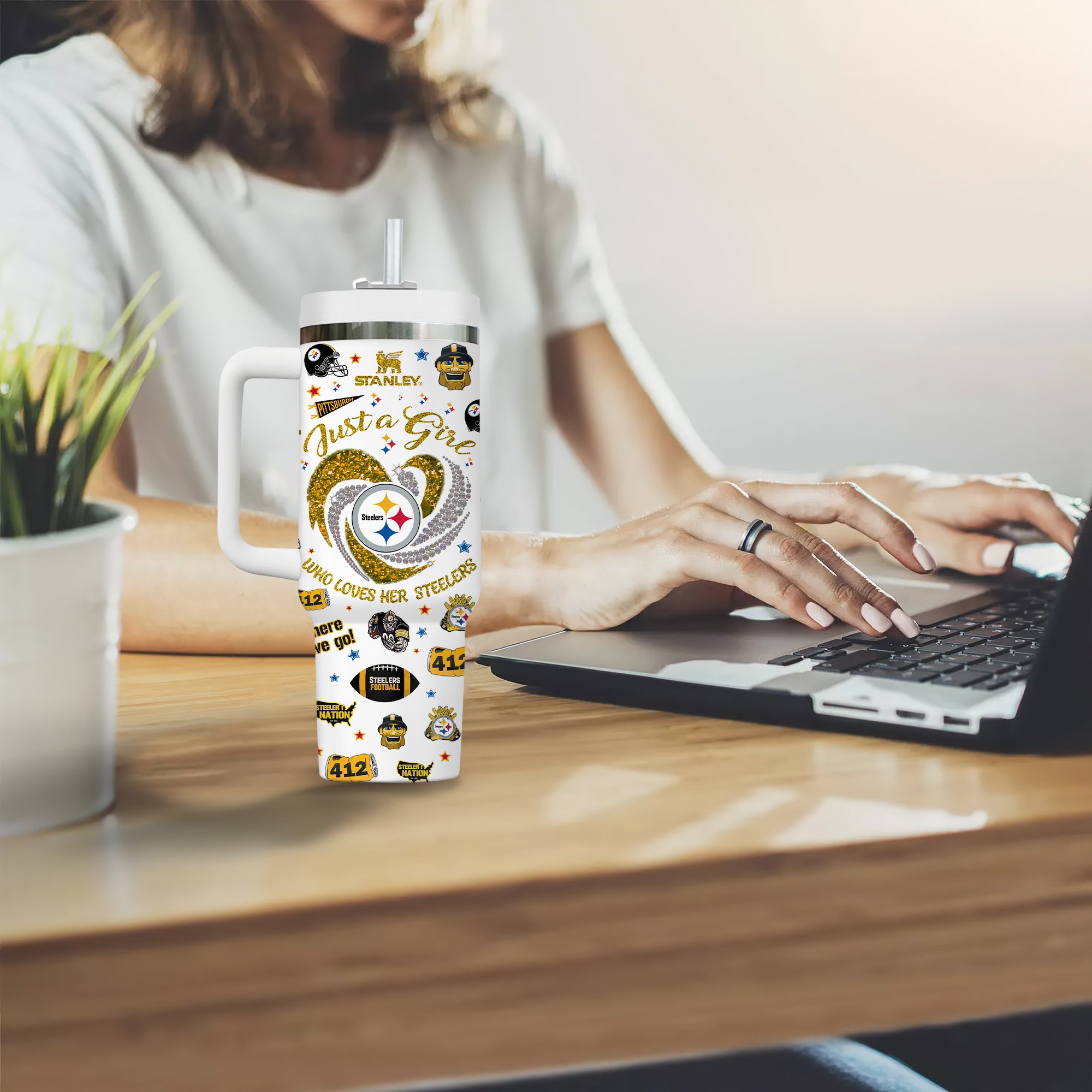 Pittsburgh Steelers NFL Sports Custom Stanley Cup 40 oz 30 oz Tumbler With HandleTVC2301311 - Image 2