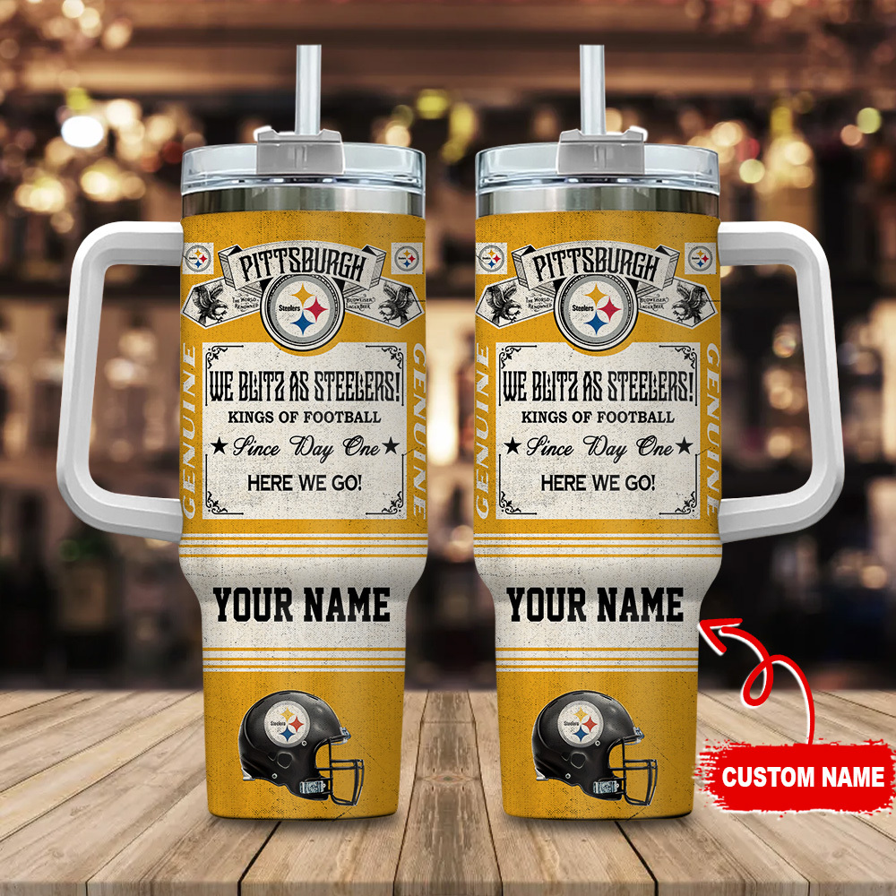 Pittsburgh Steelers NFL Vintage Kings Of Football Custom Stanley Cup 40 oz 30 oz Tumbler With HandleTVC2301107