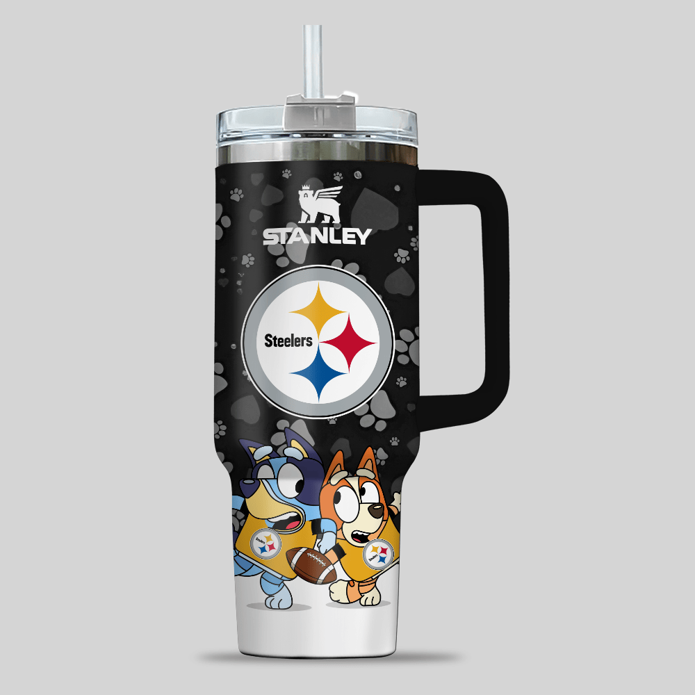 Pittsburgh Steelers NFL x Bluey Custom Stanley Cup 40 oz 30 oz Tumbler With HandleTVC2301124 - Image 3