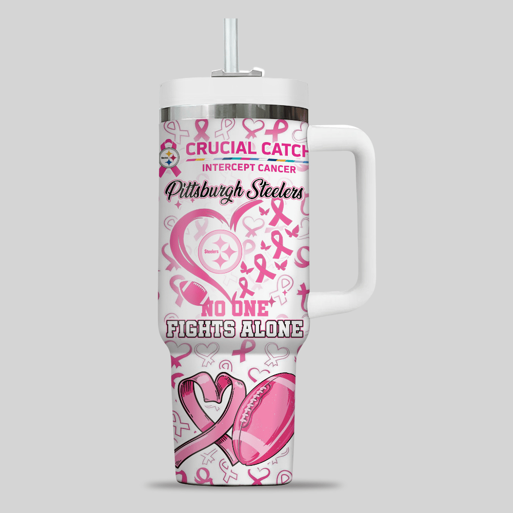 Pittsburgh Steelers NFL x Breast Cancer Awareness Custom Stanley Cup 40 oz 30 oz Tumbler With HandleTVC2301124 - Image 3