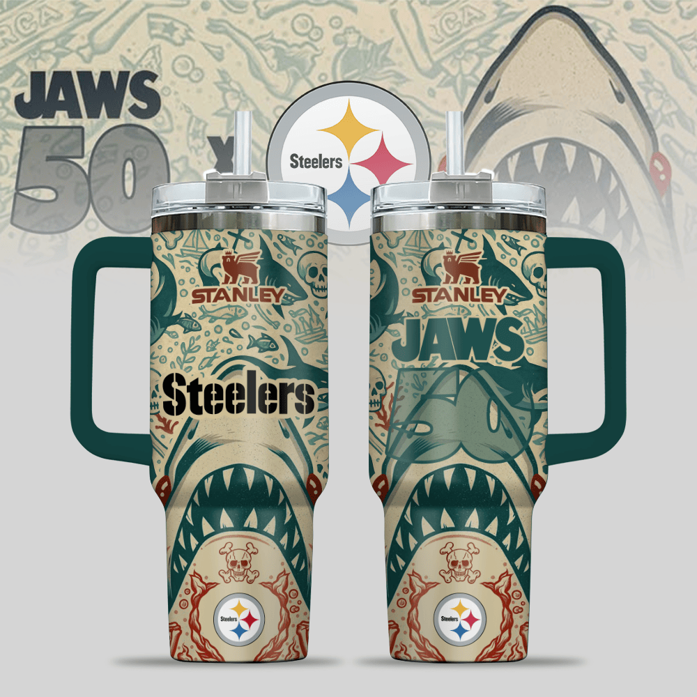 Pittsburgh Steelers NFL x JAWS Custom Stanley Cup 40 oz 30 oz Tumbler With HandleTVC2301123