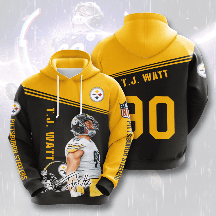 PITTSBURGH STEELERS T.J. Watt 3D All Over Print Hoodie, Zip Hoodie