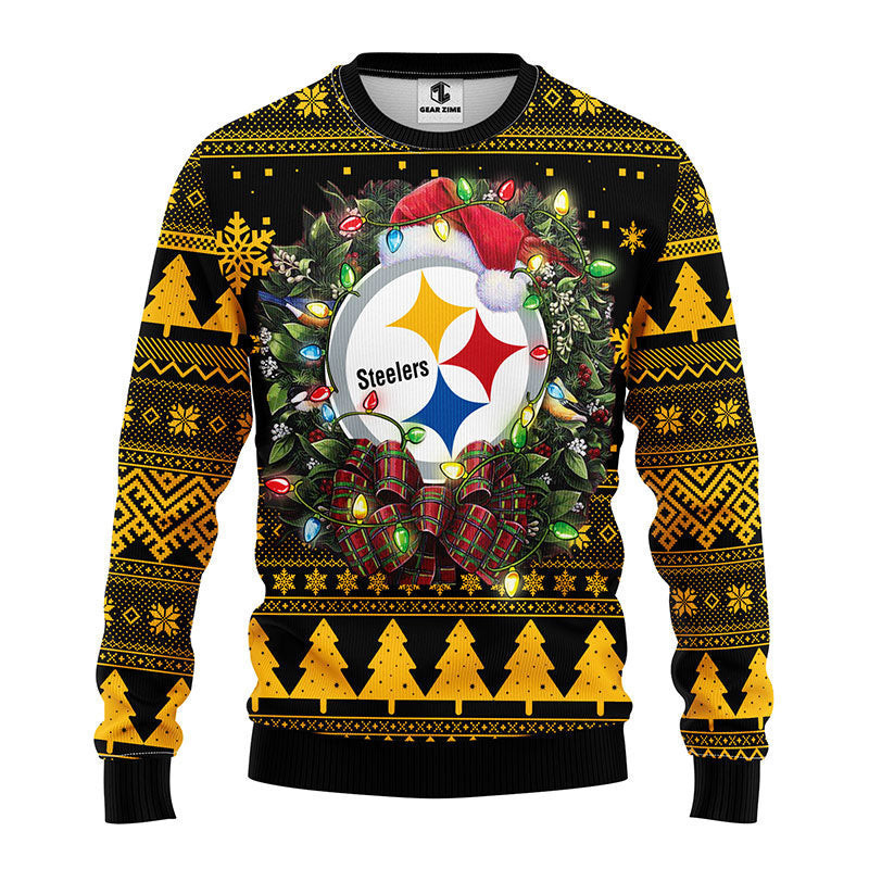 Pittsburgh Steelers Ugly Christmas Sweater Adult 3D Funny Matching for family