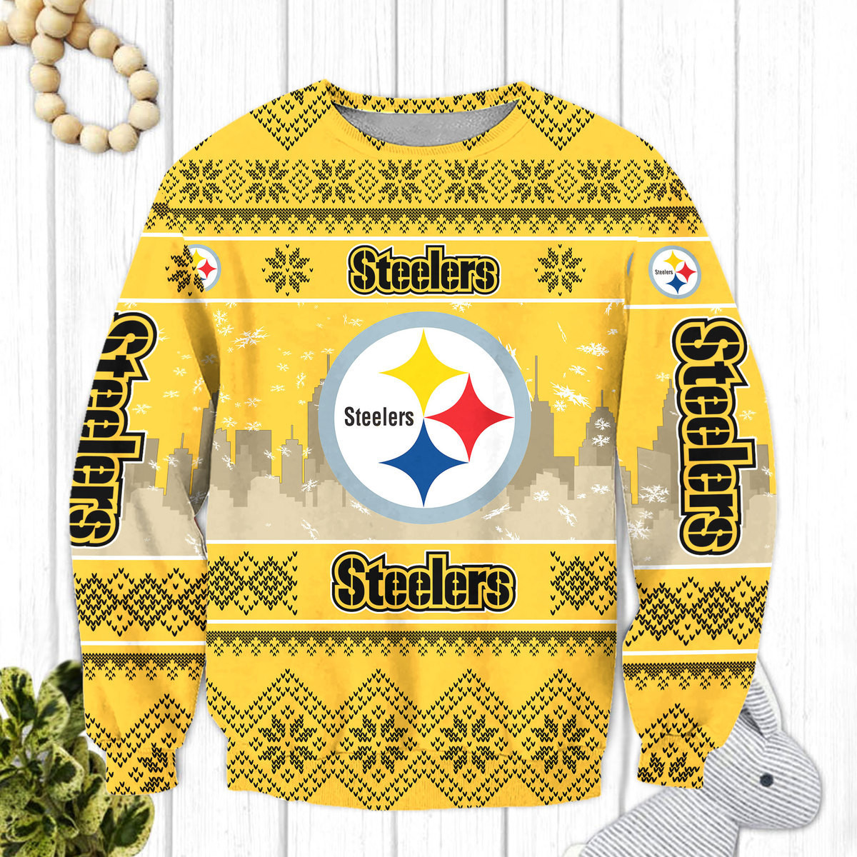 Pittsburgh Steelers Ugly Christmas Sweater Adult 3D Funny Matching for family