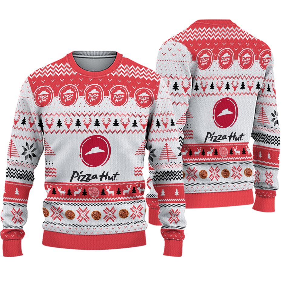 Pizza Hut Christmas Ugly Sweater