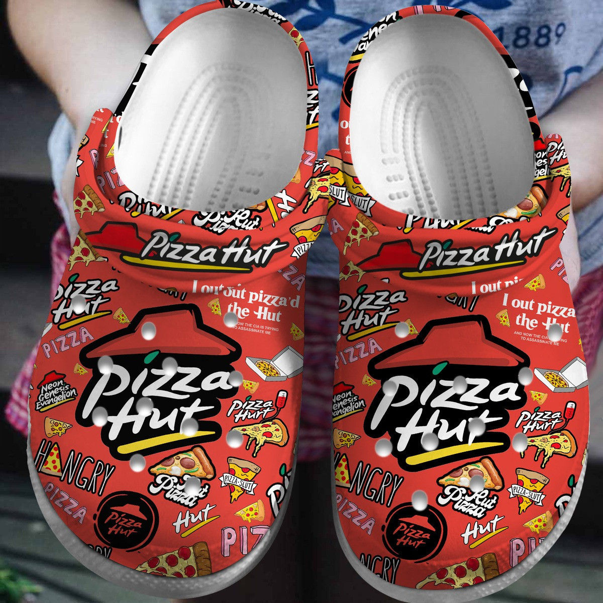 Pizza Hut Crocs Crocband Clogs Shoes Comfortable For Men Women and Kids
