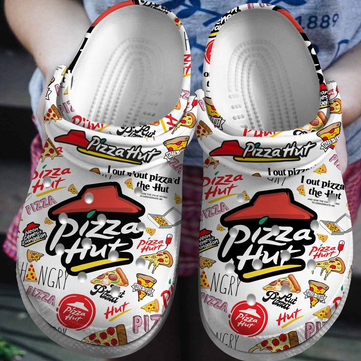 Pizza Hut Food Crocs Crocband Clogs Shoes Comfortable For Men Women and Kids