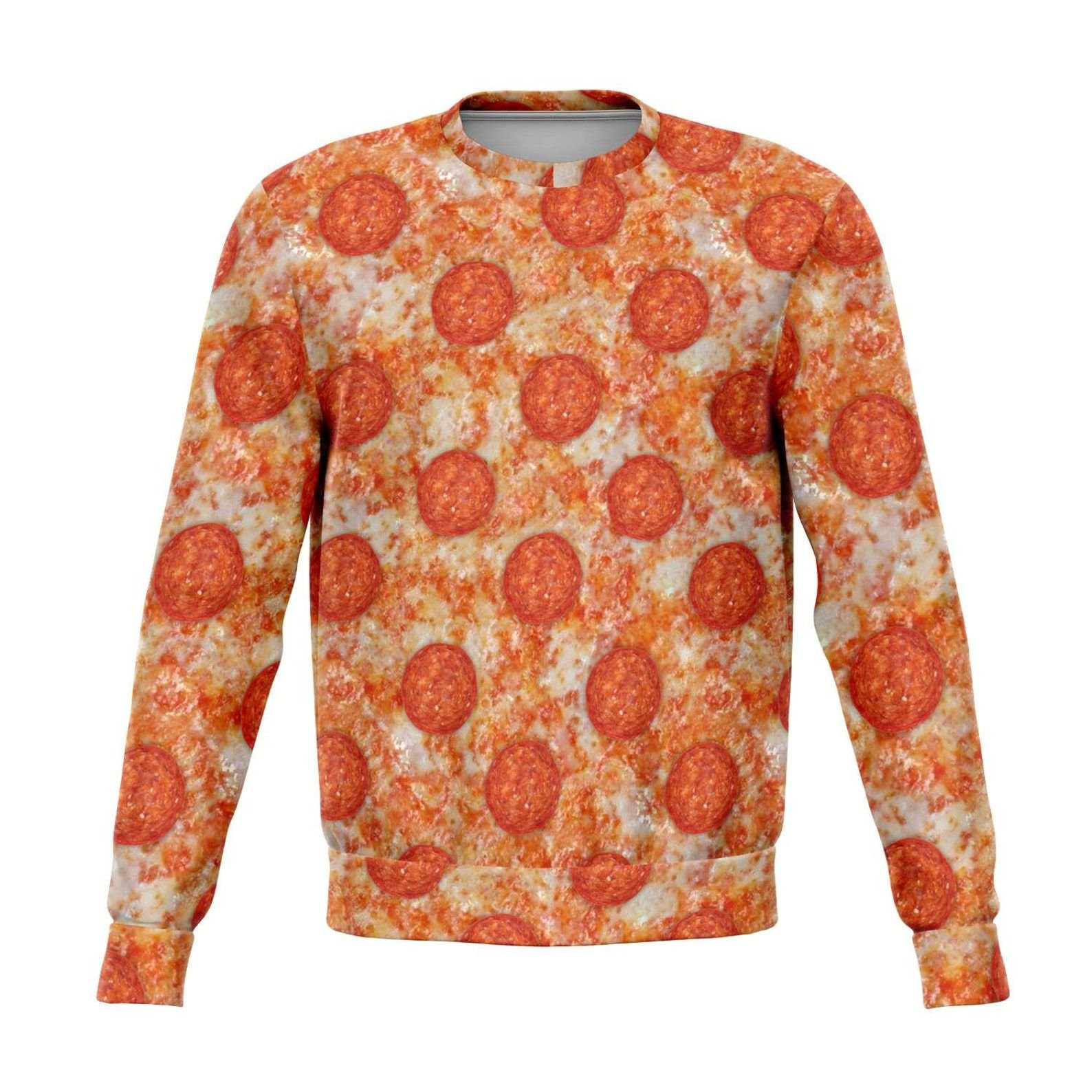 Pizza Pepperoni Ugly Christmas Sweater Adult 3D Funny Matching for family