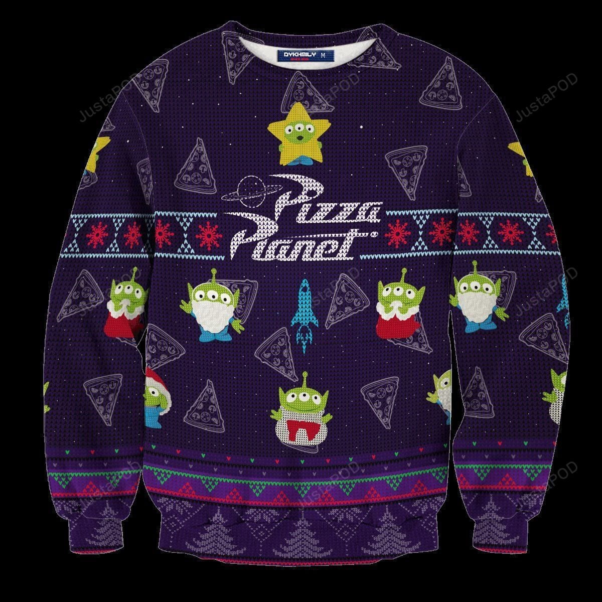 Pizza Planet Ugly Christmas Sweater Adult 3D Funny Matching for family