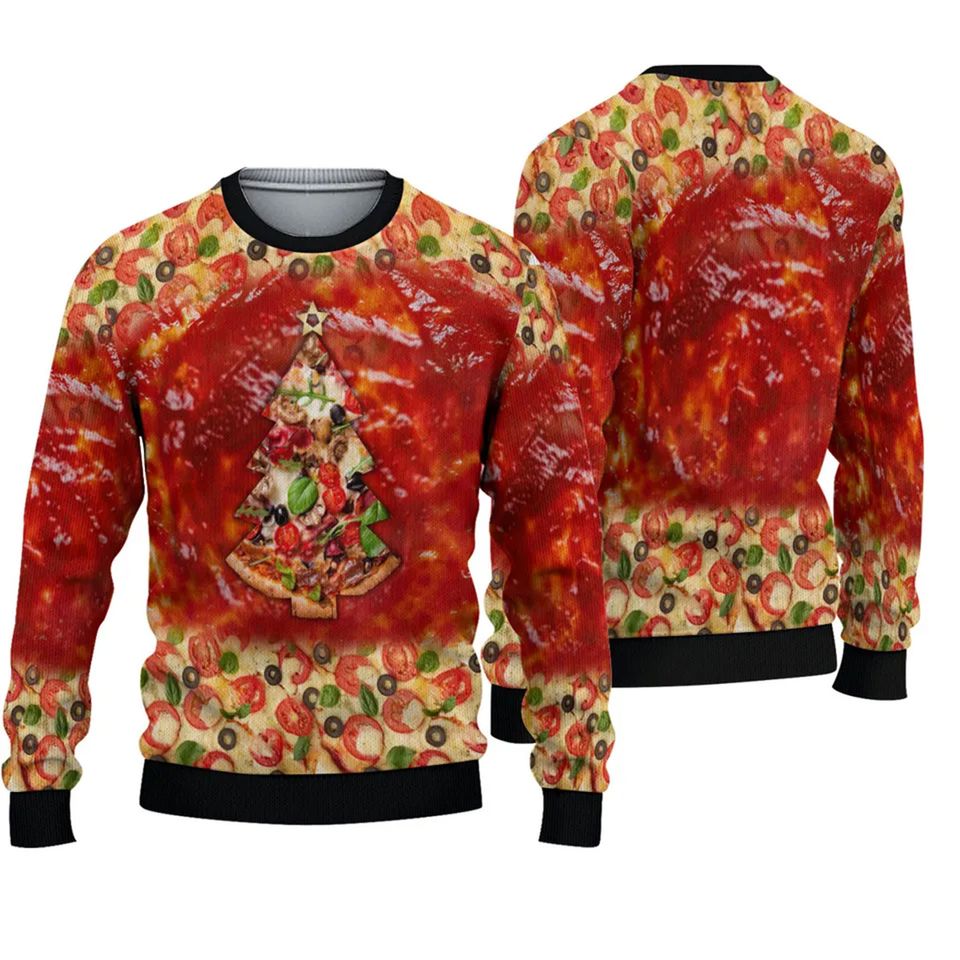 Pizza Ugly Knitted Christmas Sweater