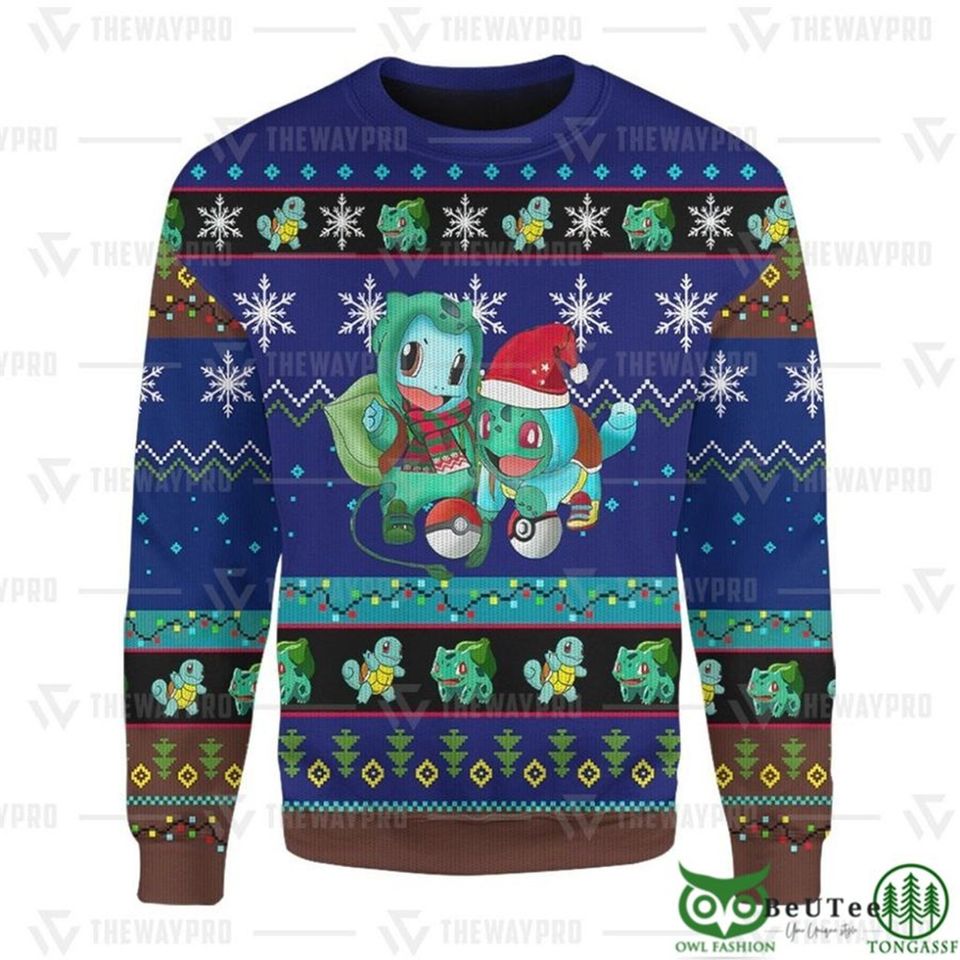 PKM Christmas Ugly Sweater, Anime Sweatshirt