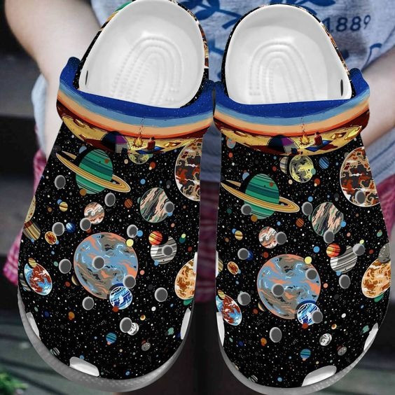 Planet Space Galaxy Camping Gift Rubber clog Shoes Comfy Footwear