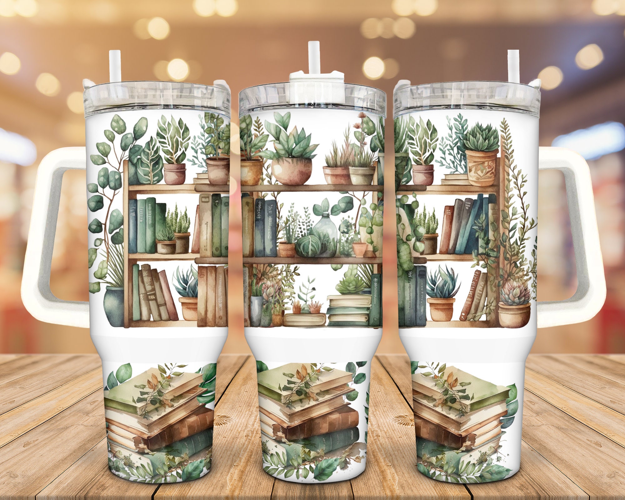 Plants and Books Custom Stanley Cup 40 oz 30 oz Tumbler With HandleTVC2301939