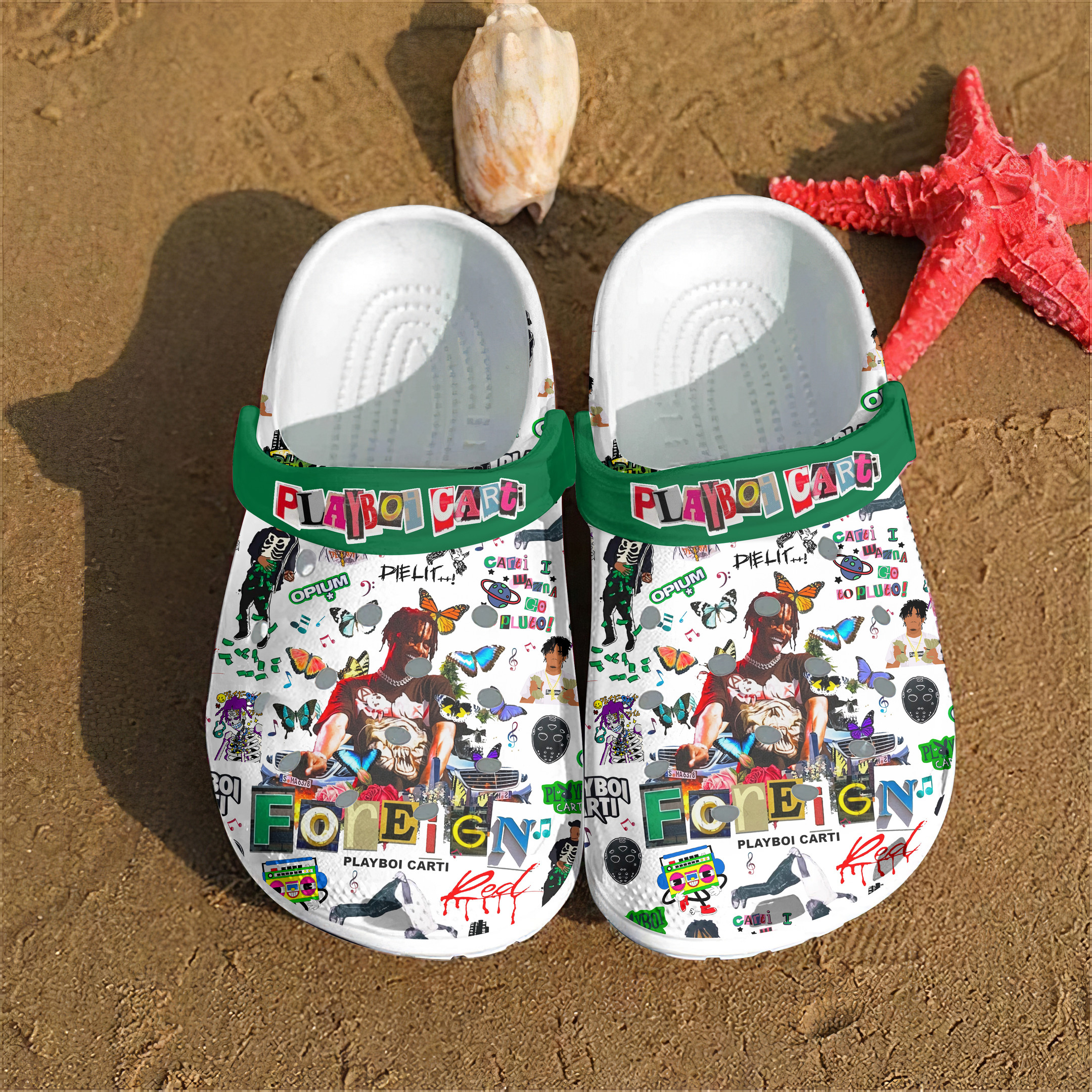 Playboi Carti Music Crocs Crocband Clogs Shoes Comfortable For Men Women and Kids