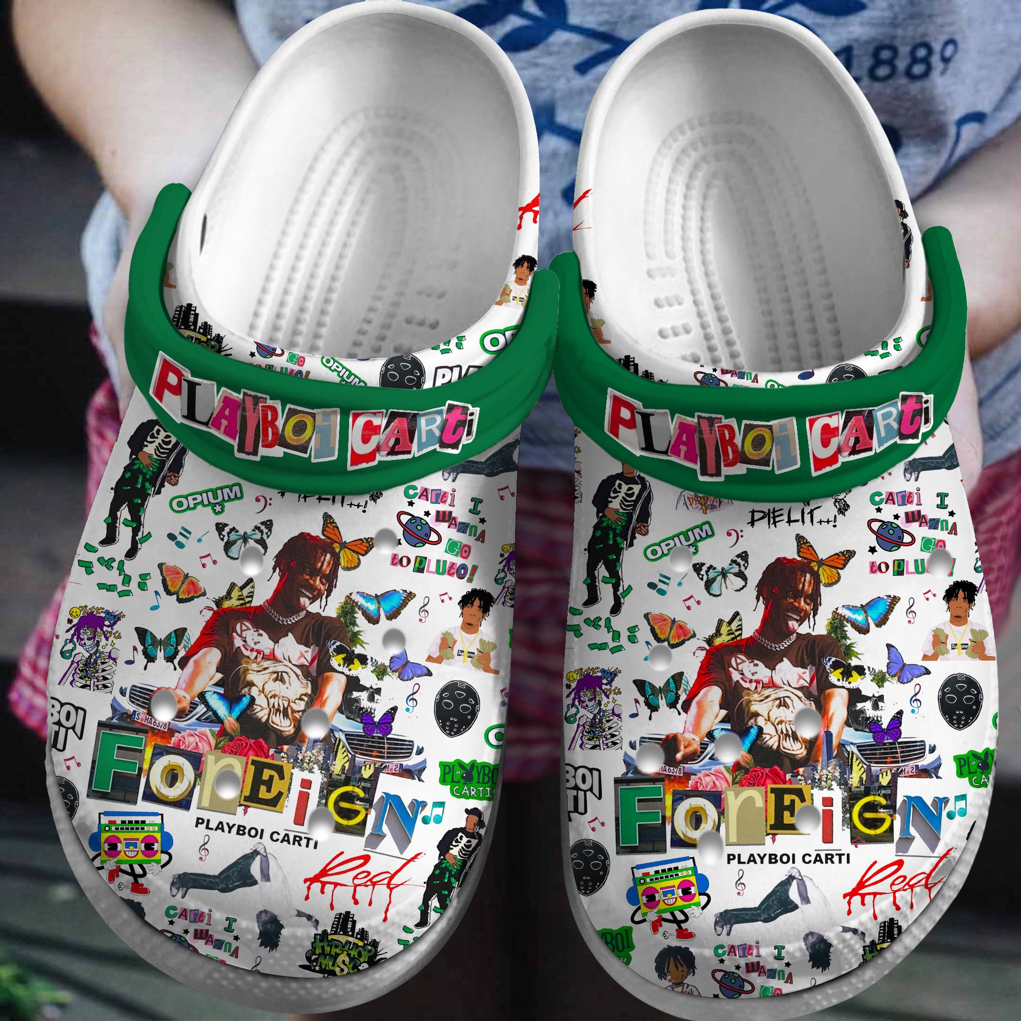Playboi Carti Music Crocs Crocband Clogs Shoes Comfortable For Men Women and Kids
