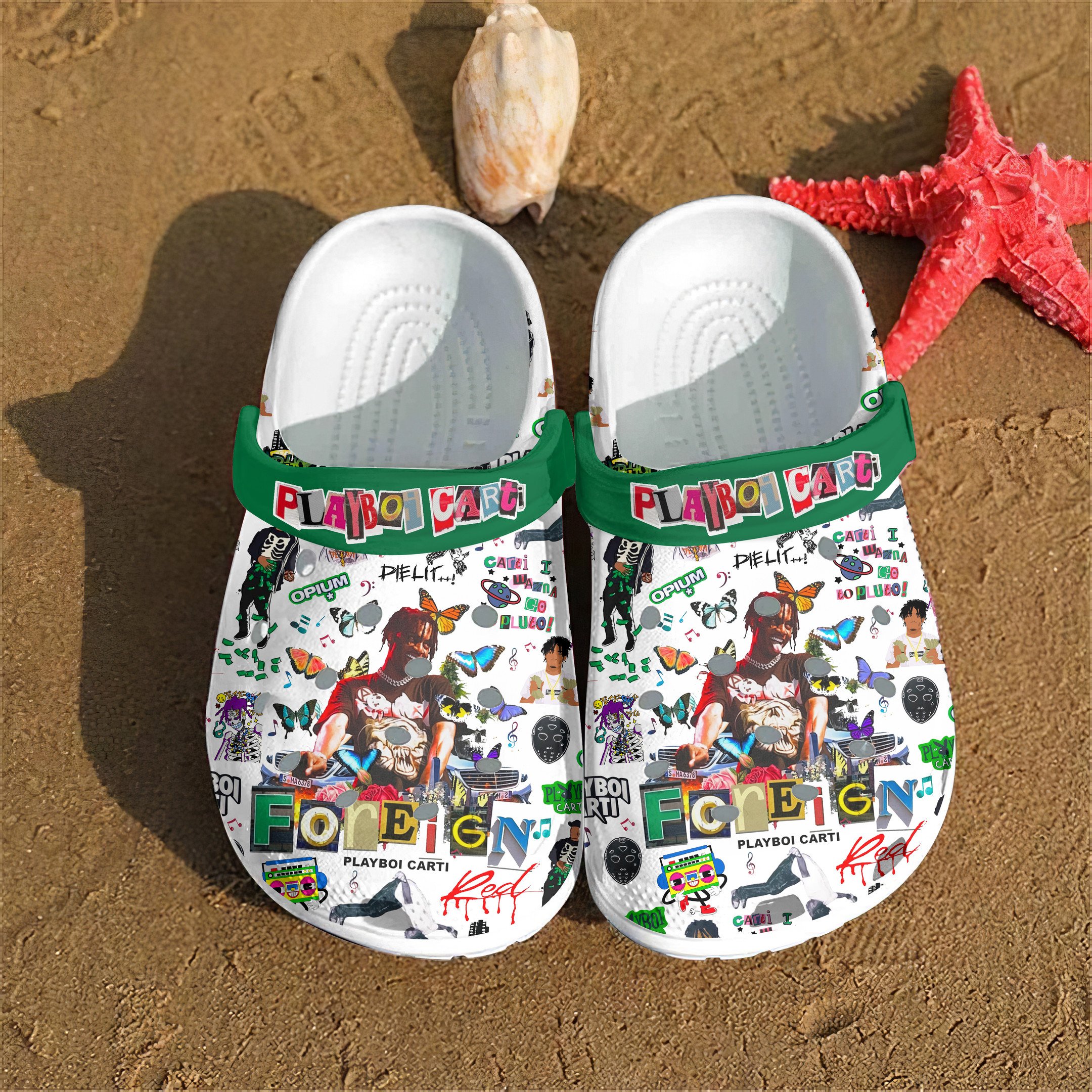 Playboi Carti Music Crocs Crocband Clogs Shoes Comfortable For Men Women and Kids