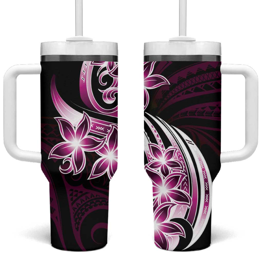 Plumeria Tribal Tattoo Pink Polynesian Custom Stanley Cup 40 oz 30 oz Tumbler With HandleTVC2301399