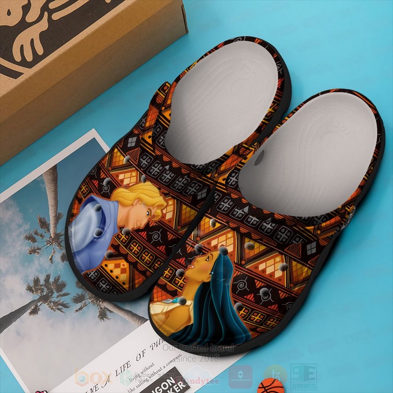 Pocahontas and John Smith Cartoon Crocs Crocband Clogs Shoes Comfortable For Men Women and Kids