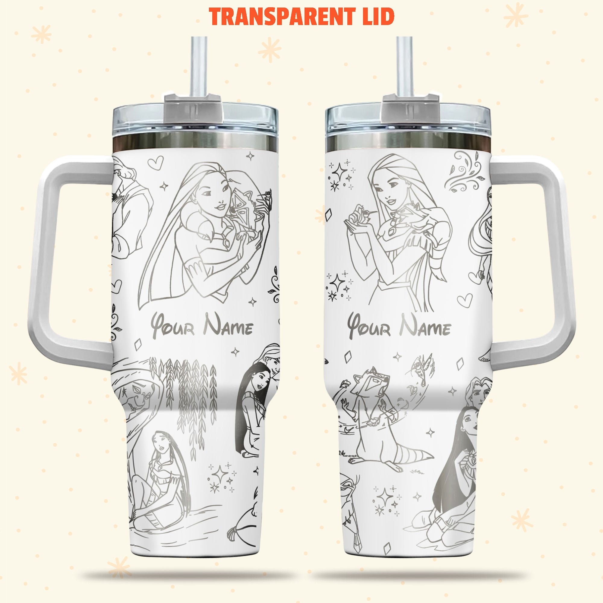 Pocahontas Disney Cartoon Custom Stanley Cup 40 oz 30 oz Tumbler With HandleTVC2301975