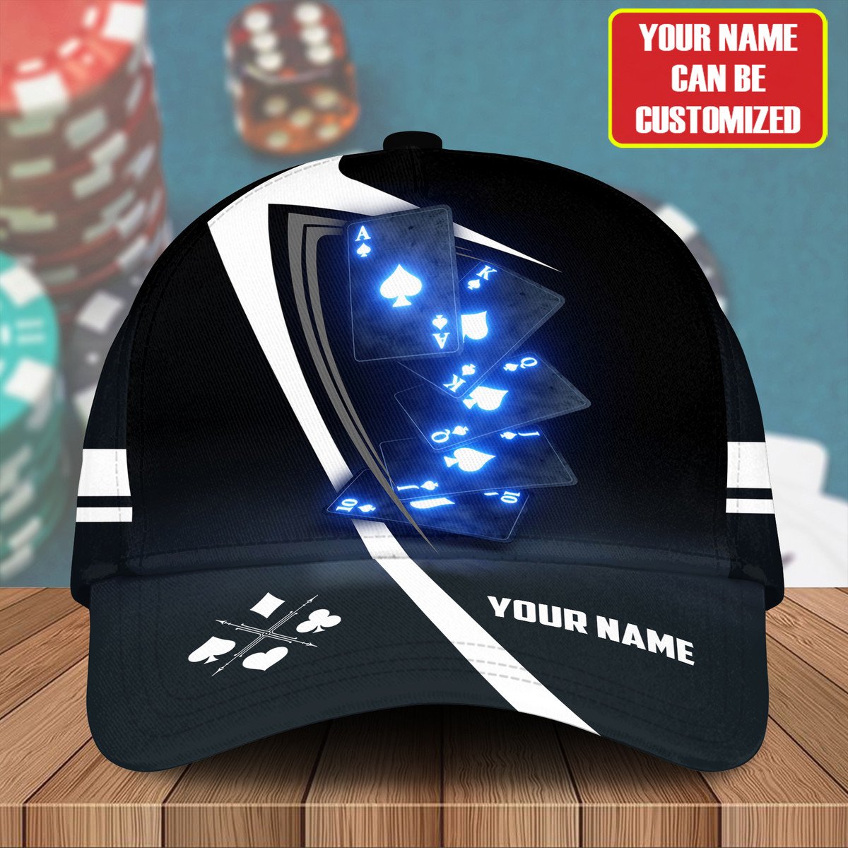 Pocker 3D All Over Printed Classic Cap, Personalized Name Poker Hat, Gift For Pocker Trucker Hats Custom Hats Gifts For Men & Women
