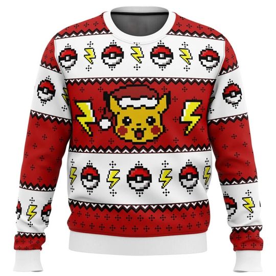 Pocket Monster Ugly New Year Christmas Sweater Gift Santa Claus Pullover Men's 3D Sweater - Image 13