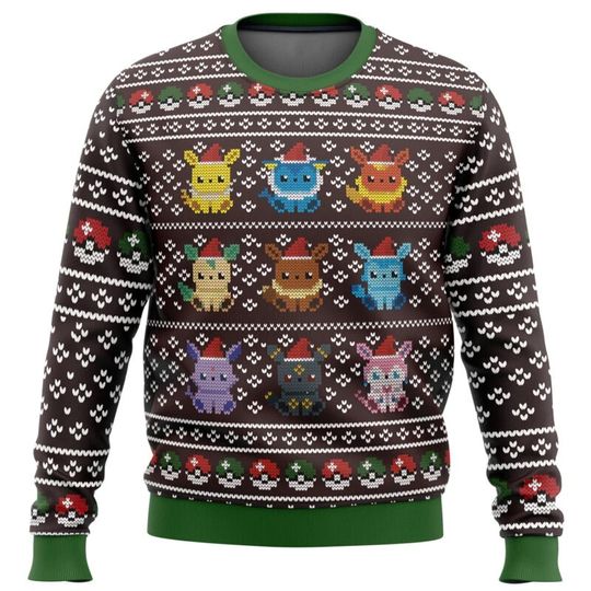 Pocket Monster Ugly New Year Christmas Sweater Gift Santa Claus Pullover Men's 3D Sweater - Image 16