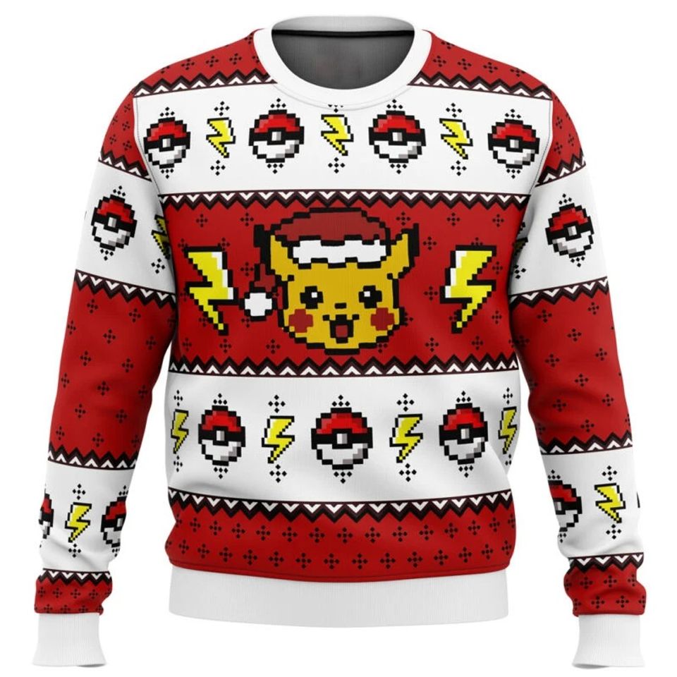 Pocket Monster Ugly New Year Christmas Sweater Gift Santa Claus Pullover Men's 3D Sweater - Image 4