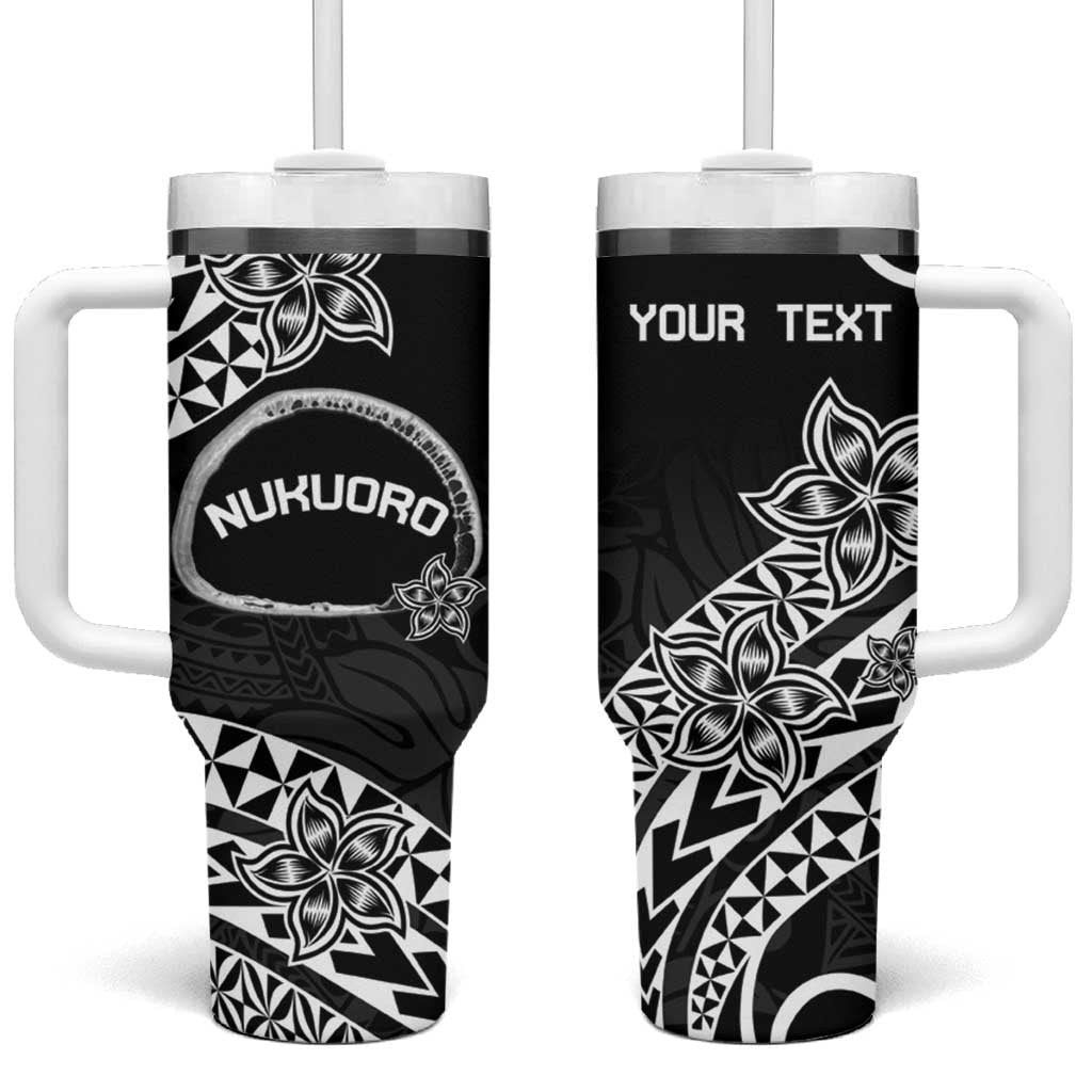 Pohnpei Nukuoro Micronesia Polynesian Tattoo Curves Black Custom Stanley Cup 40 oz 30 oz Tumbler With HandleTVC2301371