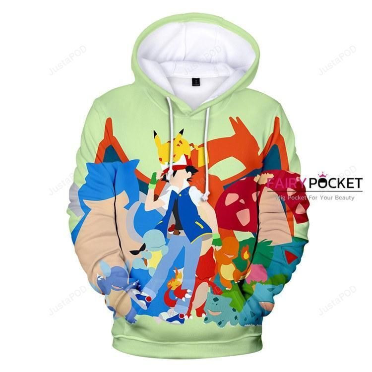Pokemon 3D All Over Print Hoodie, Zip Hoodie